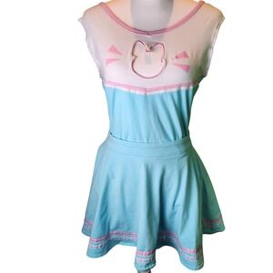 LittleForBig Usagi Moon Adult Skirt Set Blue Pink Cosplay Large
